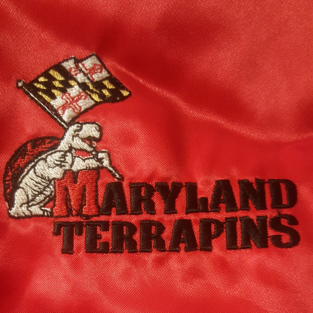 Vtg chalk line maryland satin jacket sz.xl